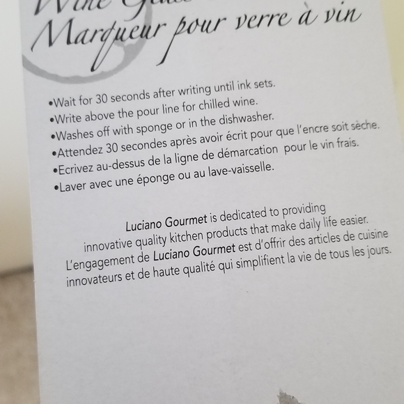 NWT Metallic Wine Glass Pens - Picture 2 of 2